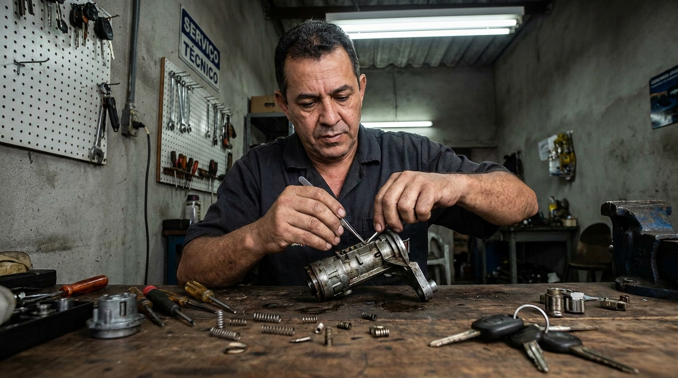 Troca de Segredo da Porta do Carro na Alvorada, Jundiaí‑SP
